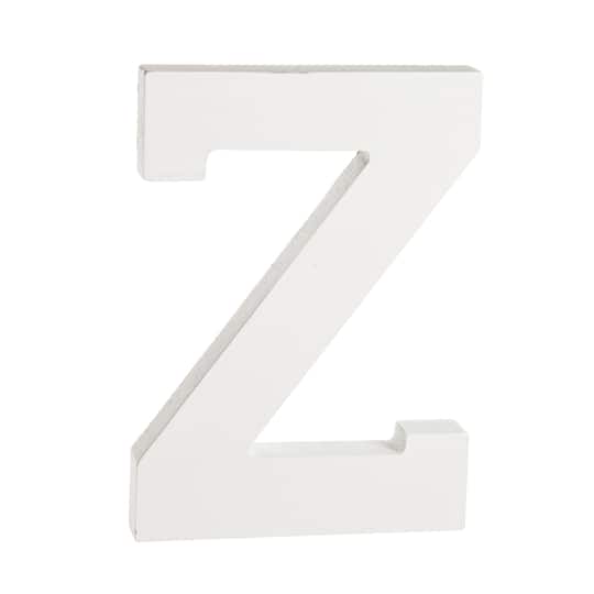 12 Pack: 4.75&#x22; White Wood Letter by Make Market&#xAE;